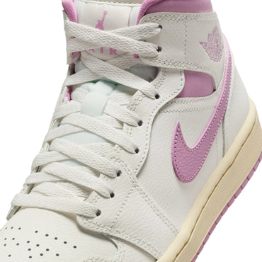 WMNS AIR JORDAN 1 MID SHOES - SAIL/ORCHID