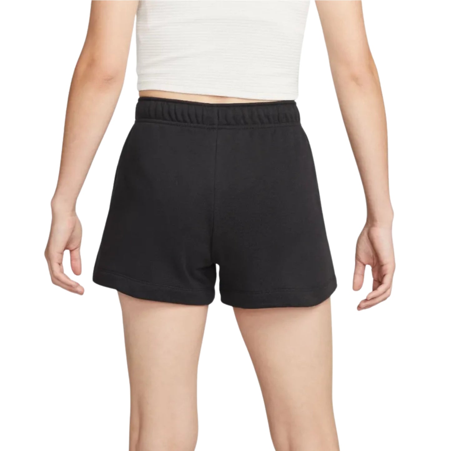 W NSW CLUB FLC MR SHORTS FOR WOMEN - BLACK/WHITE