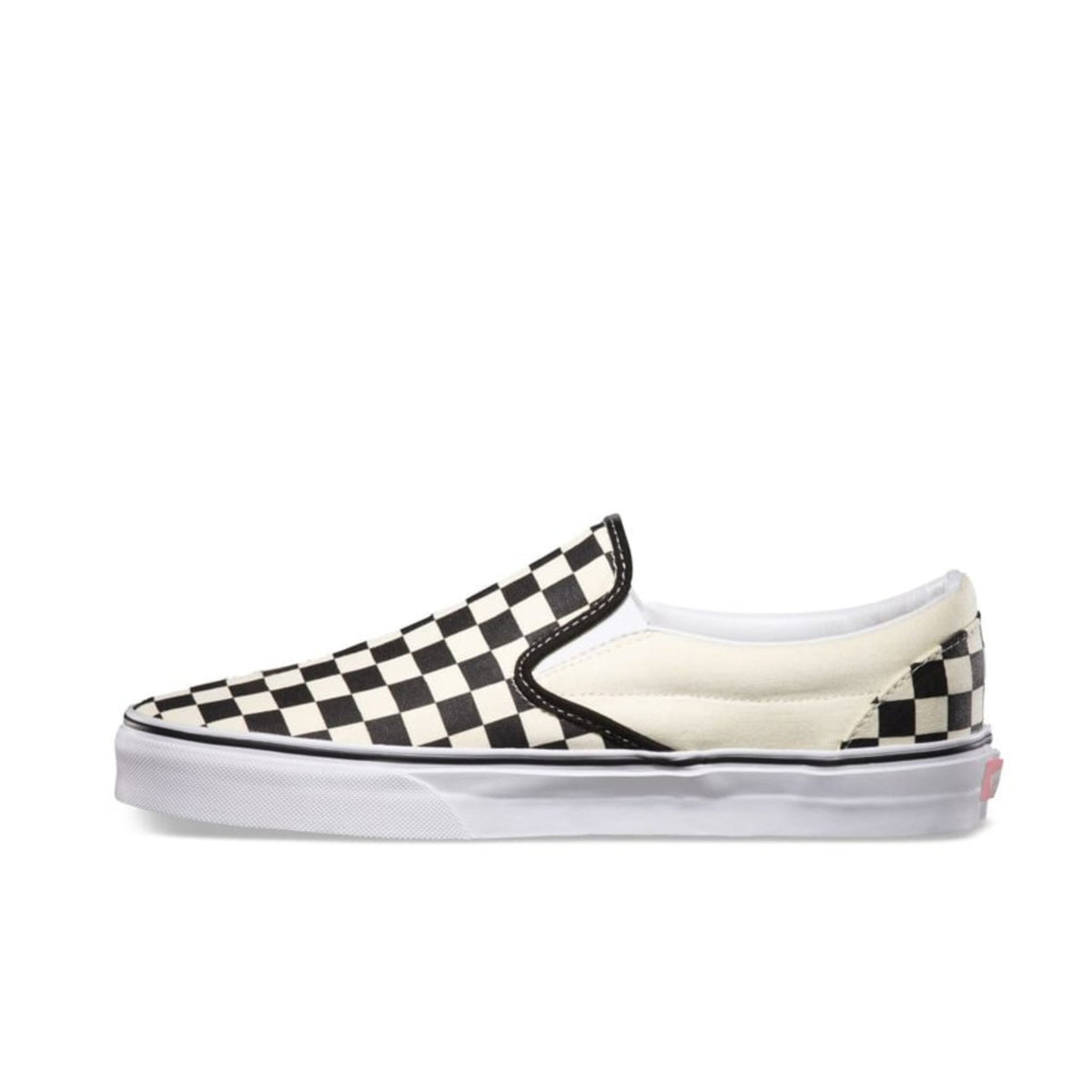 SLIP-ON SHOES - BLACK & WHITE CHECKERBOARD/WHITE