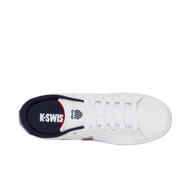 GIÀY COURT SHIELD II - WHITE/PEACOAT/SAMBA RED
