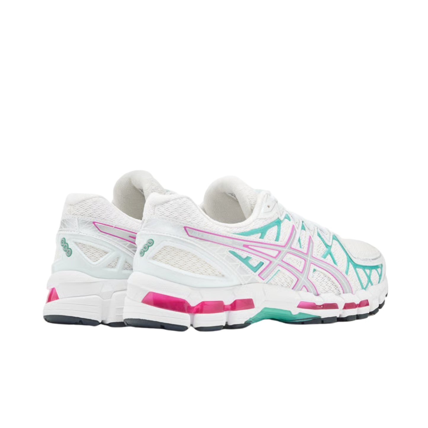 ASICS GEL-KAYANO 20 SHOES - WHITE/AURORA GREEN