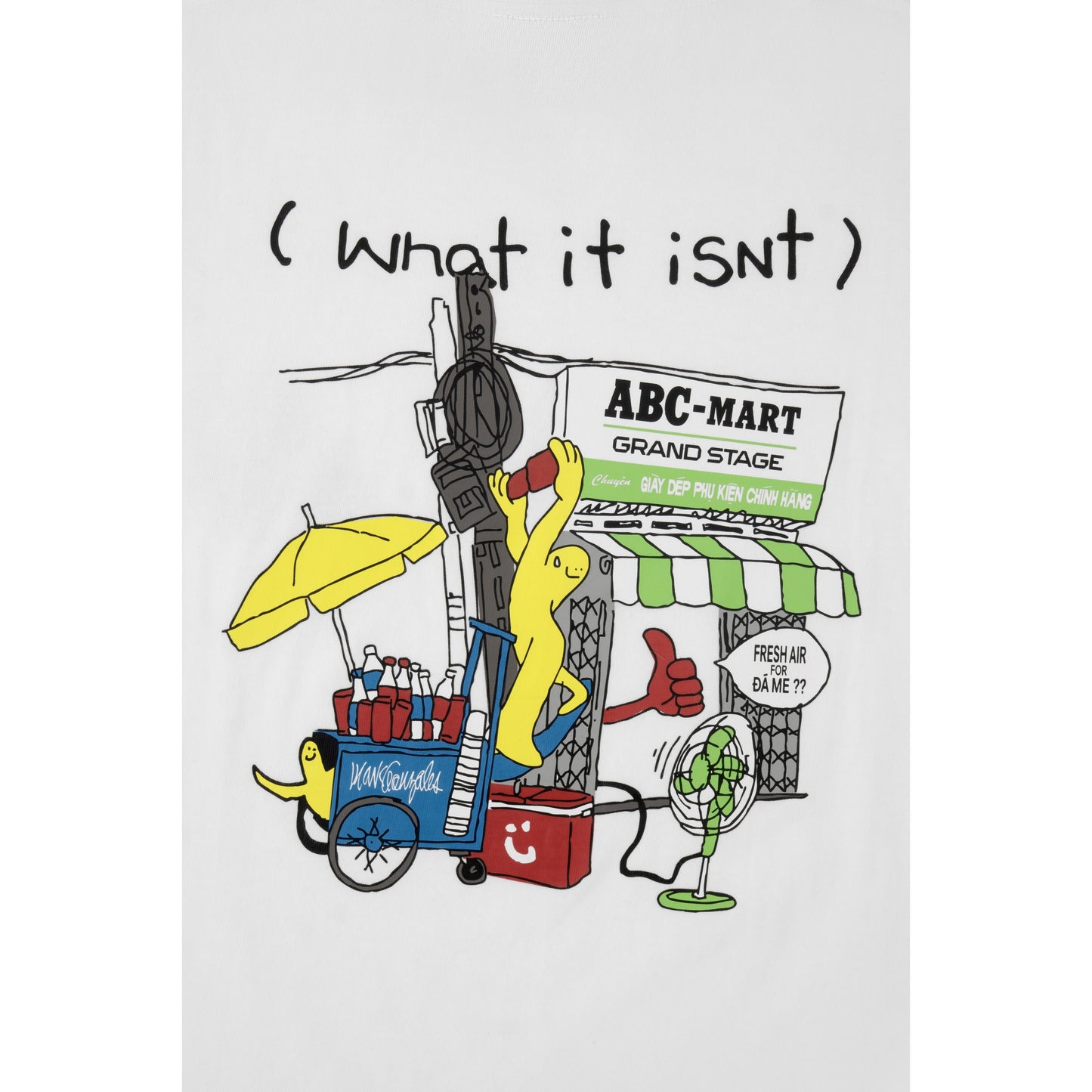 ÁO THUN WHAT IT ISNT X ABC-MART 'ĐÁ ME' - OFF WHITE