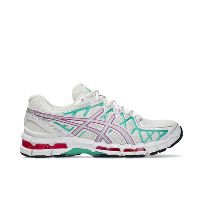 ASICS GEL-KAYANO 20 SHOES - WHITE/AURORA GREEN