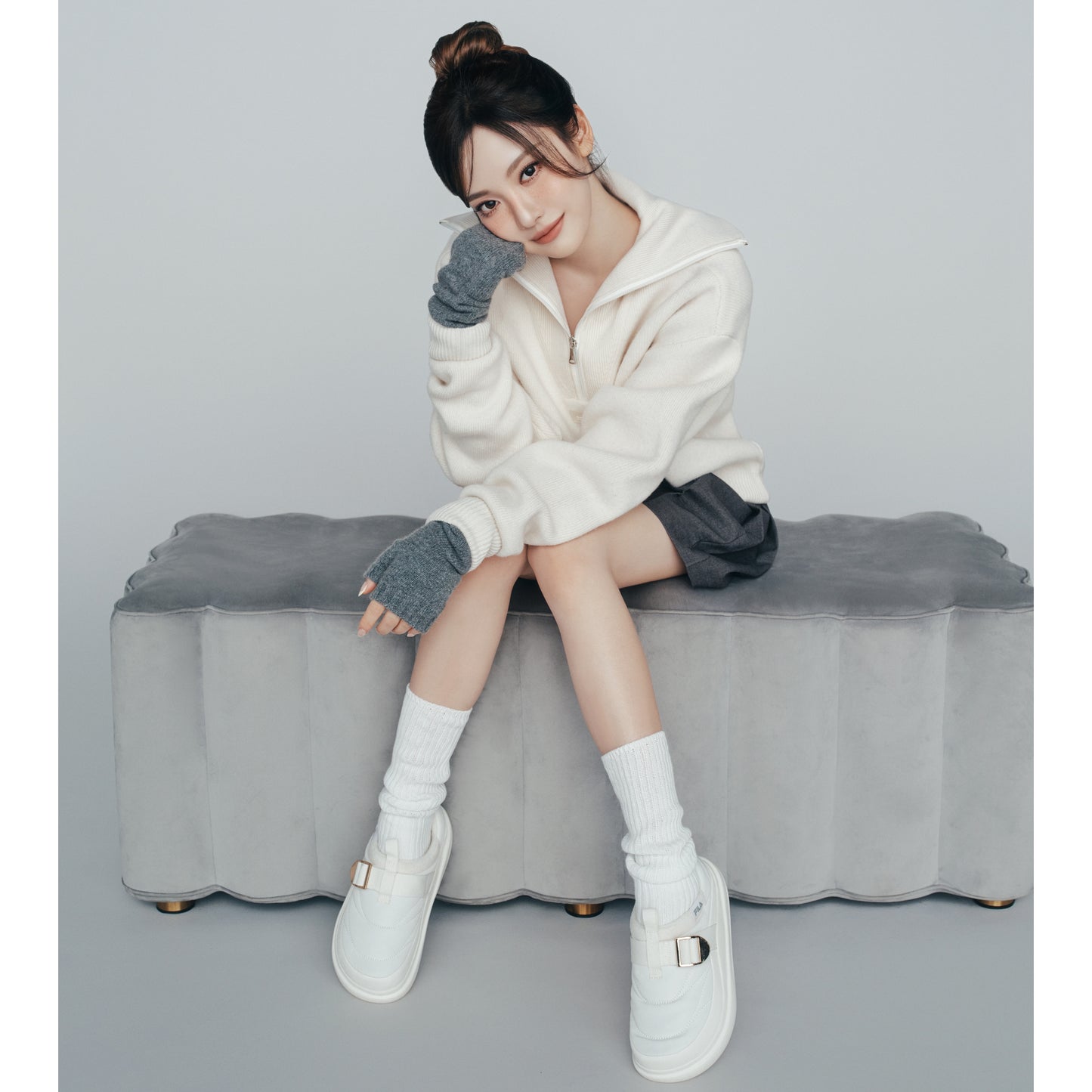 PUFFER BOLD SLIP ON V2 SHOES - WHITE/WHITE/WHITE