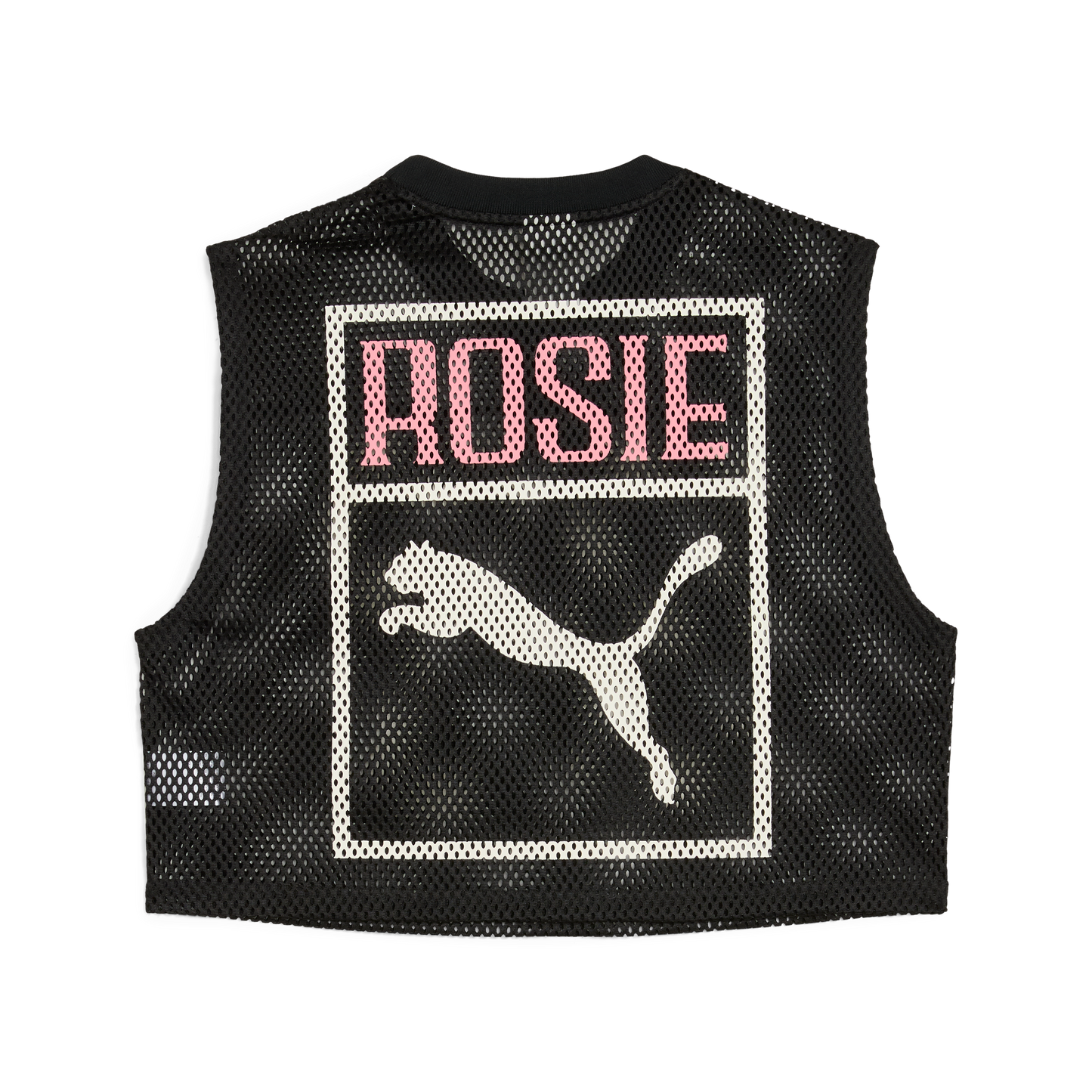 ÁO PUMA X ROSÉ RELAXED MESH TOP - PUMA BLACK