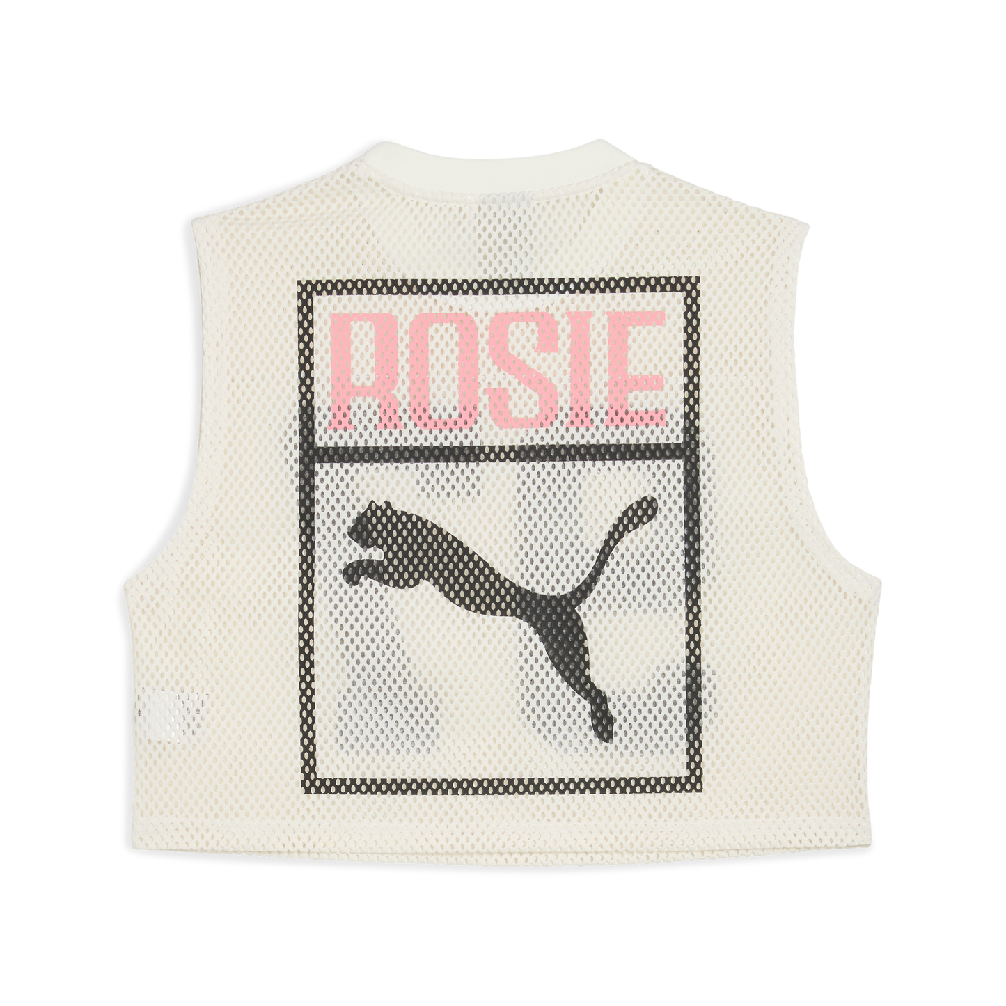 ÁO PUMA X ROSÉ RELAXED MESH TOP - WARM WHITE