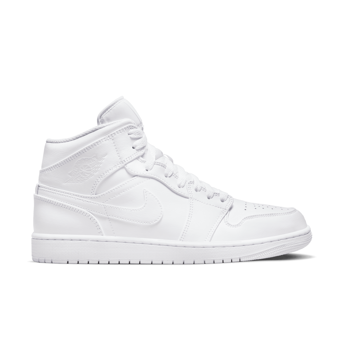 GIÀY AIR JORDAN 1 MID - WHITE/WHITE-WHITE