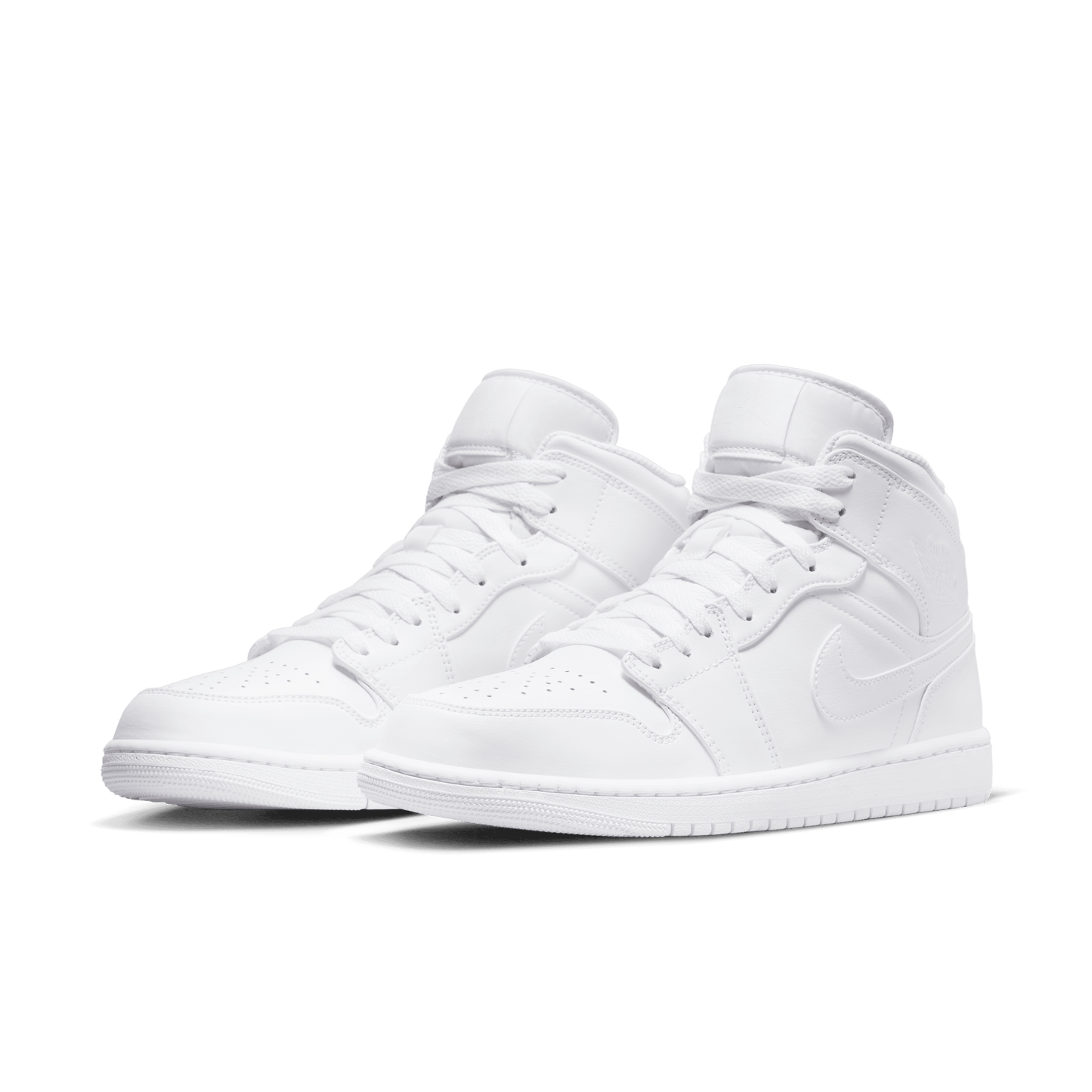 GIÀY AIR JORDAN 1 MID - WHITE/WHITE-WHITE