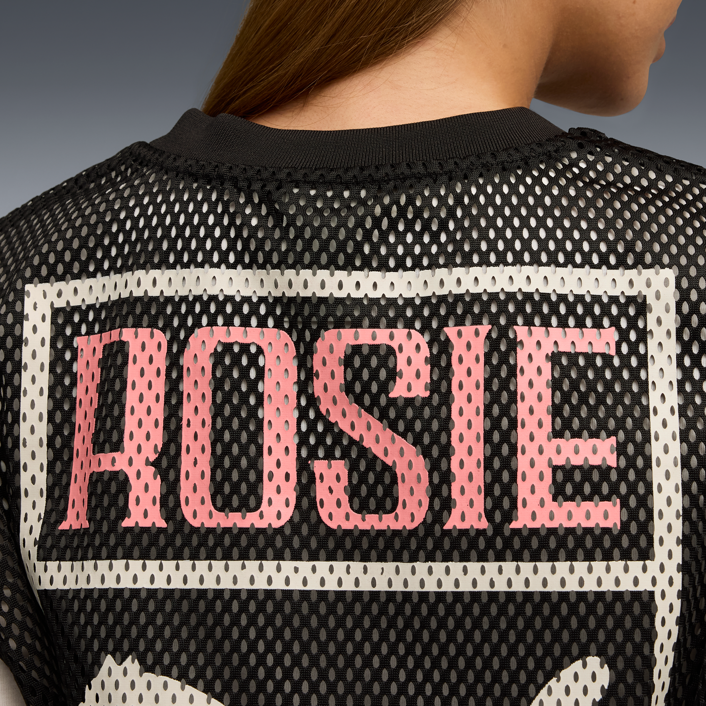 ÁO PUMA X ROSÉ RELAXED MESH TOP - PUMA BLACK