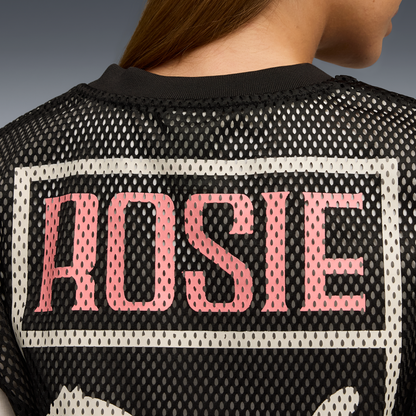 ÁO PUMA X ROSÉ RELAXED MESH TOP - PUMA BLACK