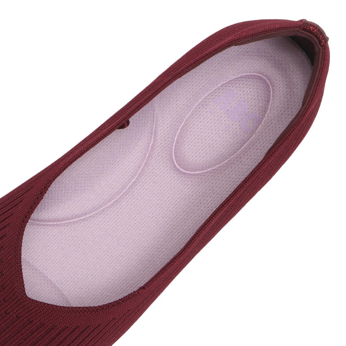 ABC SELECT SP SQUARE KNIT SHOES - BURGUNDY