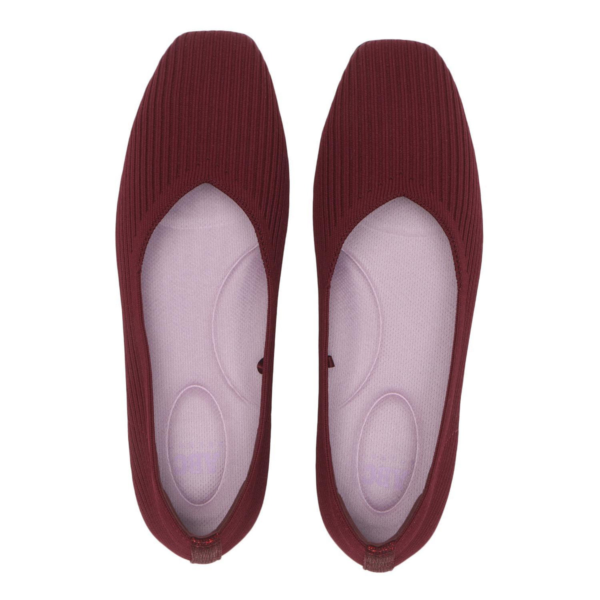 ABC SELECT SP SQUARE KNIT SHOES - BURGUNDY