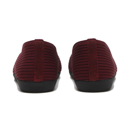 ABC SELECT SP SQUARE KNIT SHOES - BURGUNDY