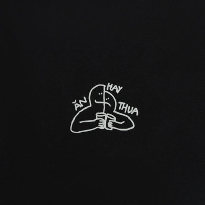 ÁO THUN WHAT IT ISNT X ABC-MART "ĂN&THUA" - BLACK
