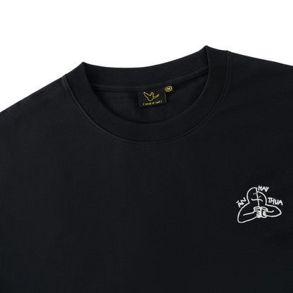ÁO THUN WHAT IT ISNT X ABC-MART "ĂN&THUA" - BLACK