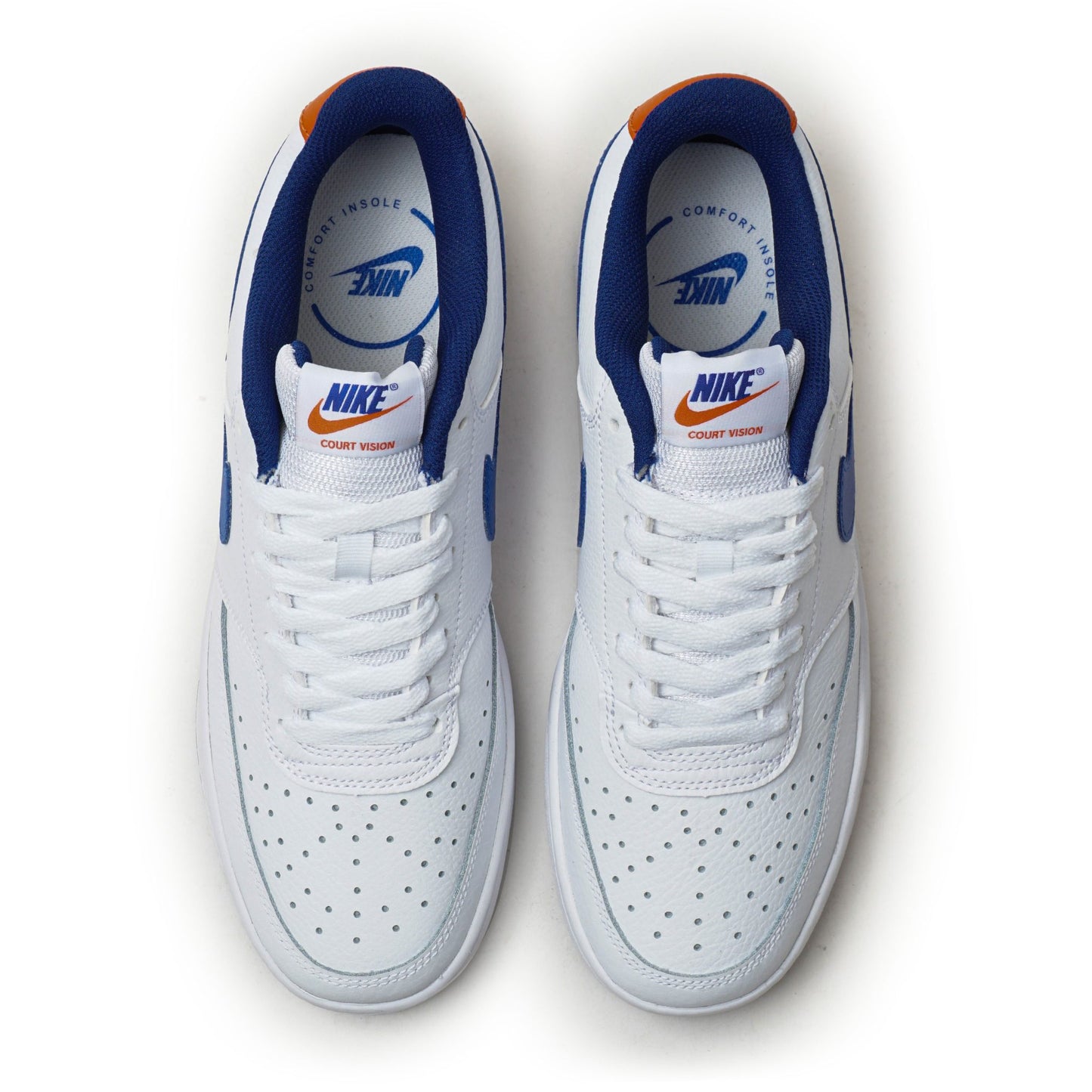 GIÀY NIKE COURT VISION LO - WHITE/HYPER ROYAL-WHITE-TEAM ORANGE