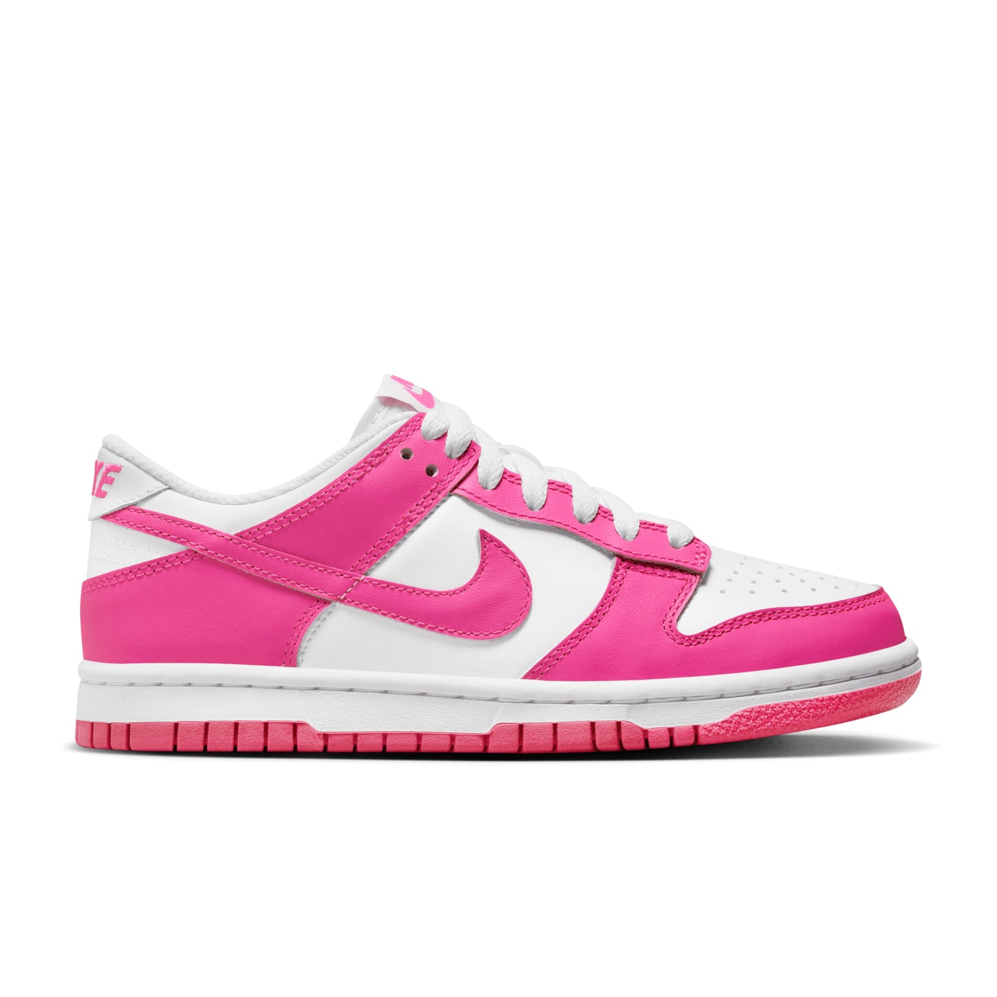 GIÀY NIKE DUNK LOW (GS) - WHITE/LASER FUCHSIA