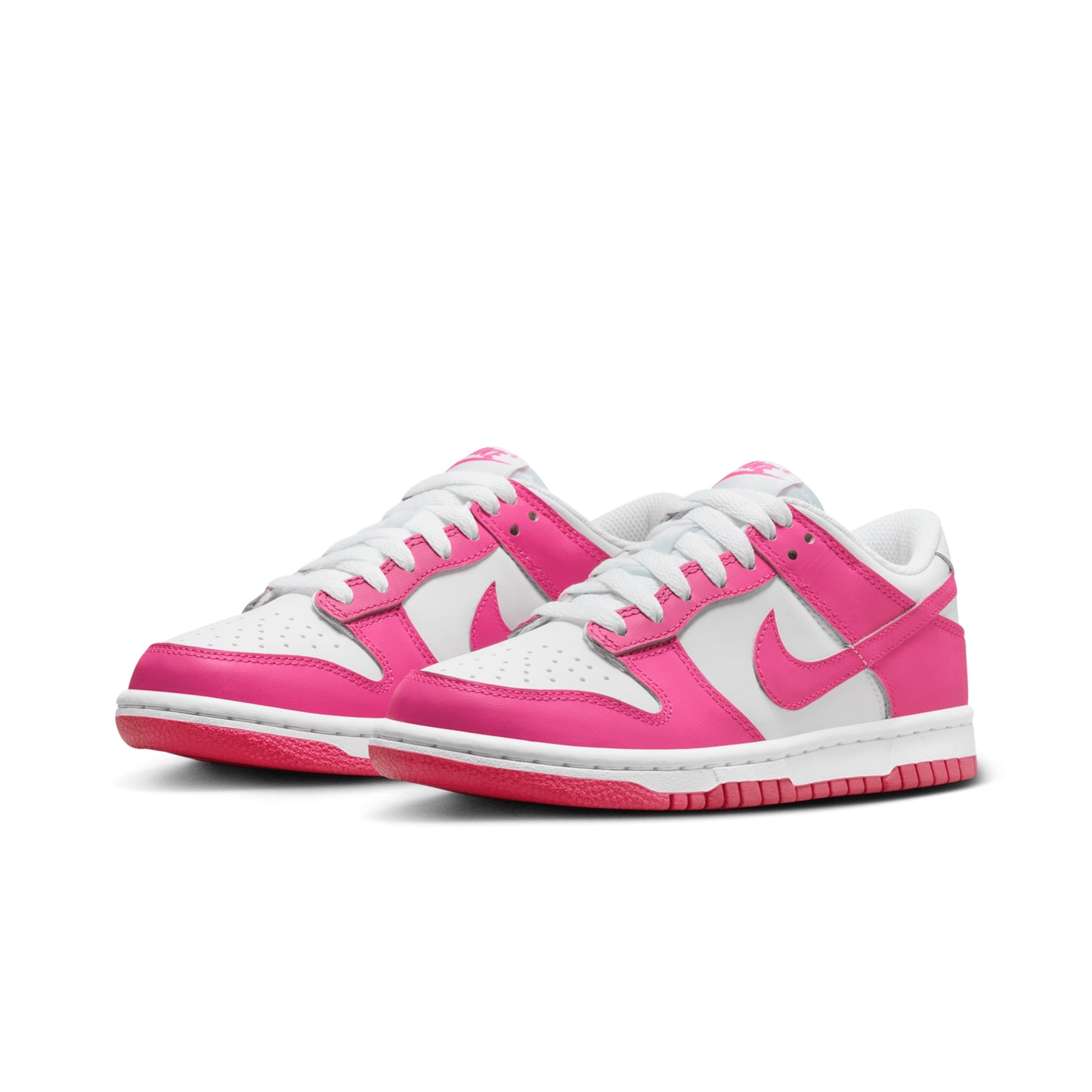 GIÀY NIKE DUNK LOW (GS) - WHITE/LASER FUCHSIA