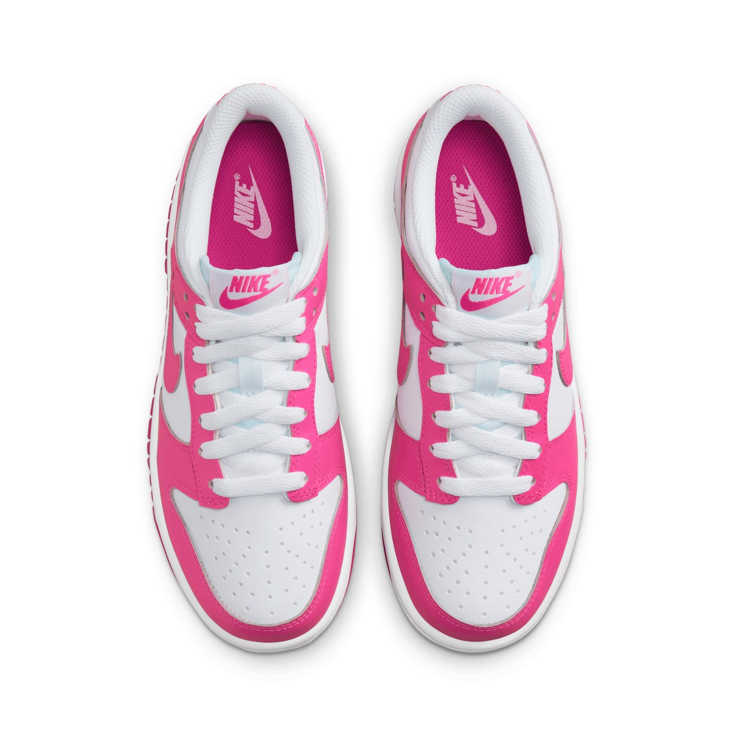 GIÀY NIKE DUNK LOW (GS) - WHITE/LASER FUCHSIA