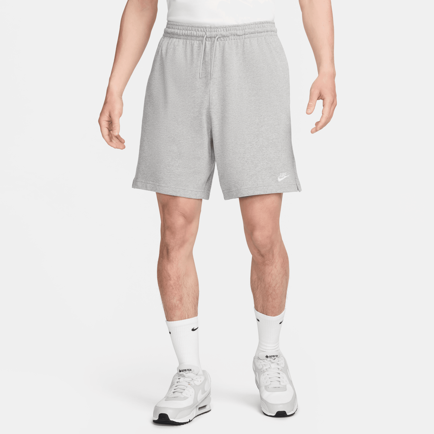 QUẦN NAM AS M NK CLUB KNIT SHORT - DK GREY HEATHER-WHITE