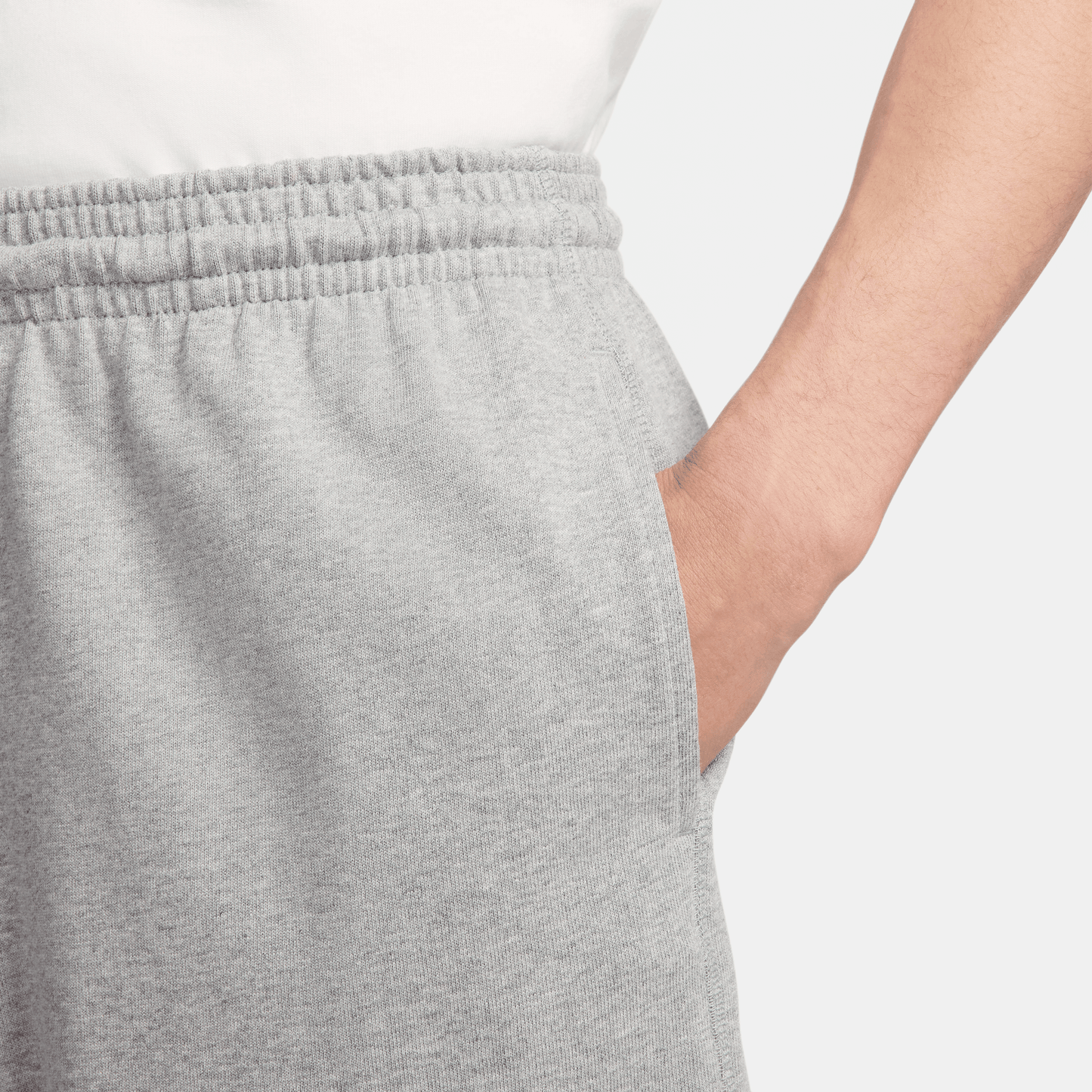 QUẦN NAM AS M NK CLUB KNIT SHORT - DK GREY HEATHER-WHITE