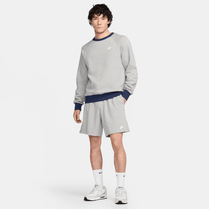 QUẦN NAM AS M NK CLUB KNIT SHORT - DK GREY HEATHER-WHITE