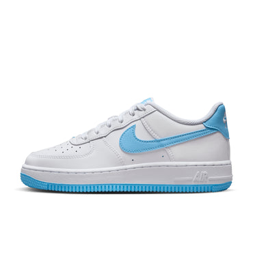 GIÀY AIR FORCE 1 (GS) - WHITE/AQUARIUS BLUE-WHITE