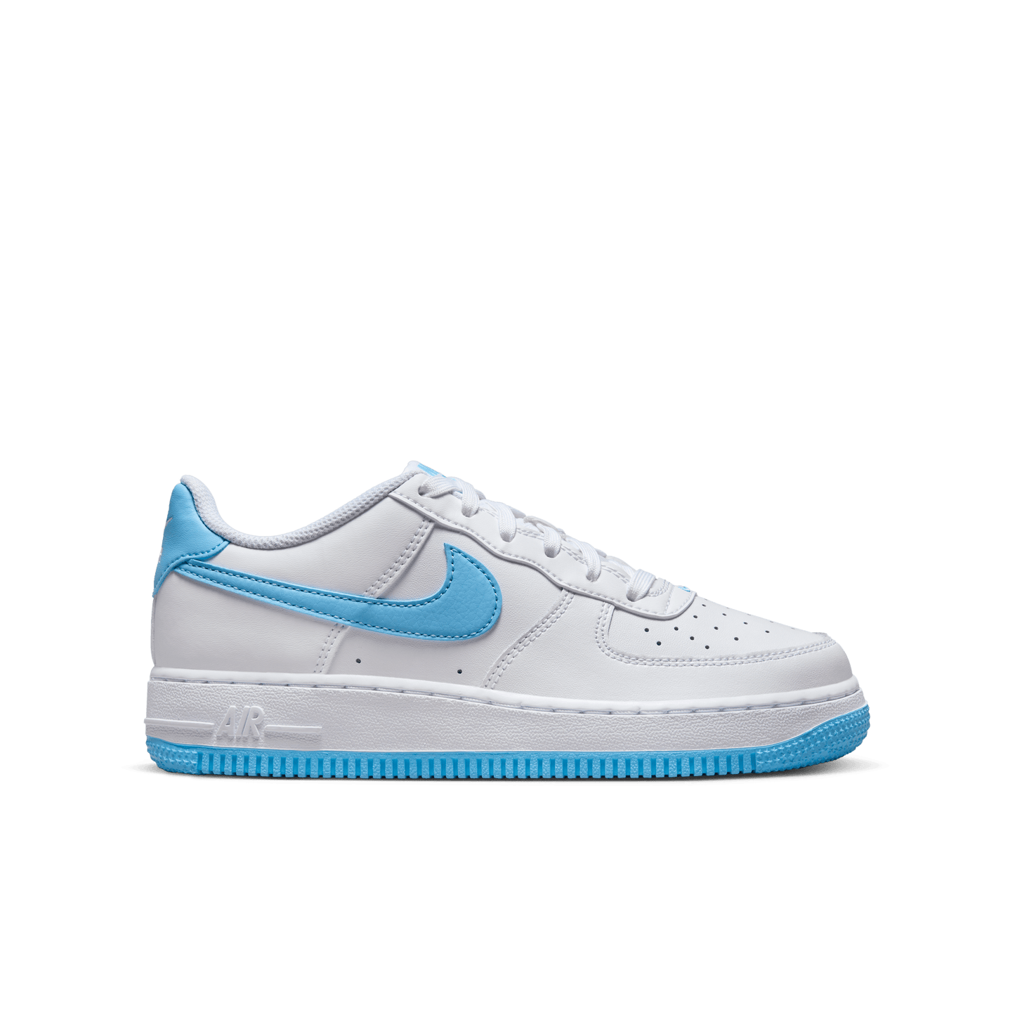 GIÀY AIR FORCE 1 (GS) - WHITE/AQUARIUS BLUE-WHITE