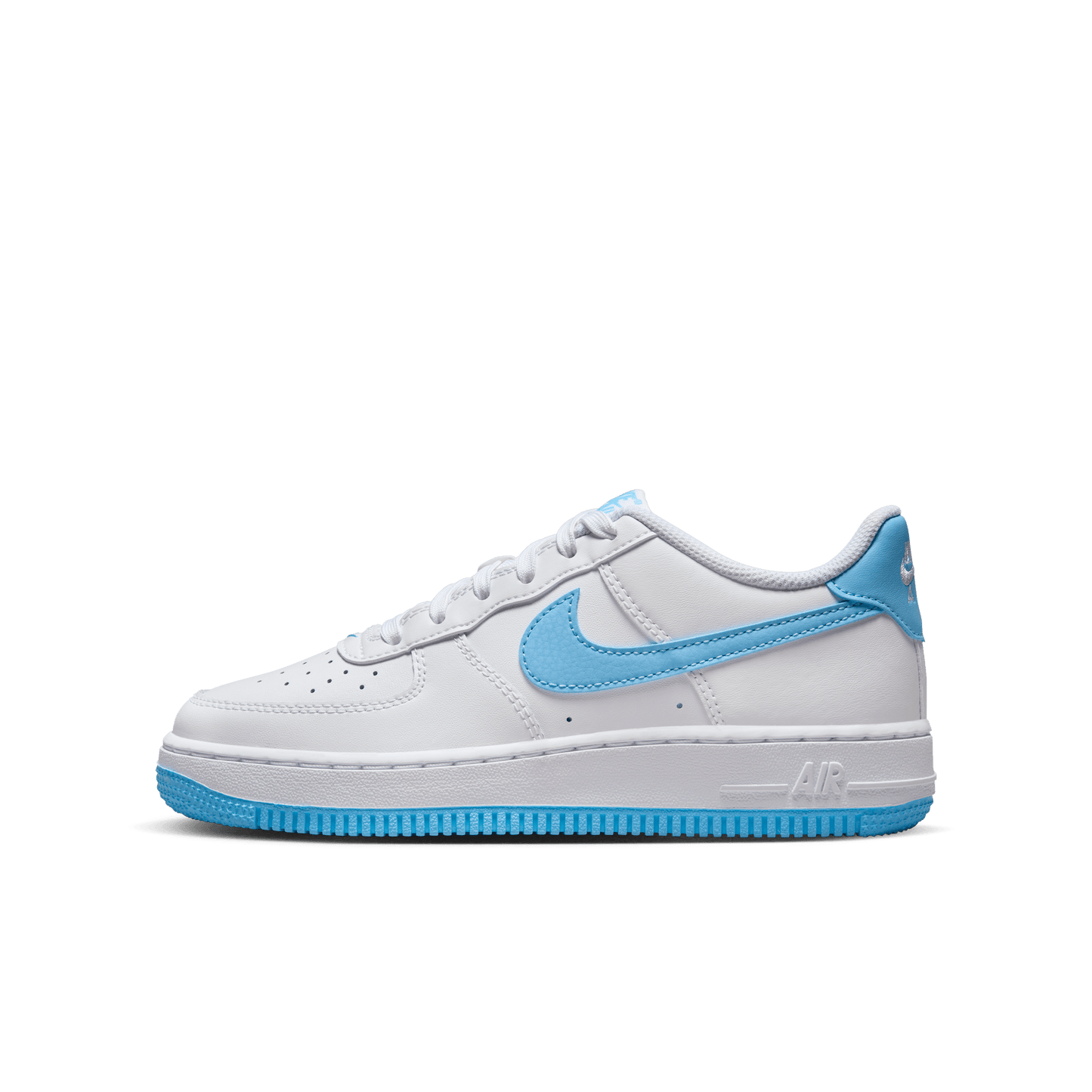 GIÀY AIR FORCE 1 (GS) - WHITE/AQUARIUS BLUE-WHITE