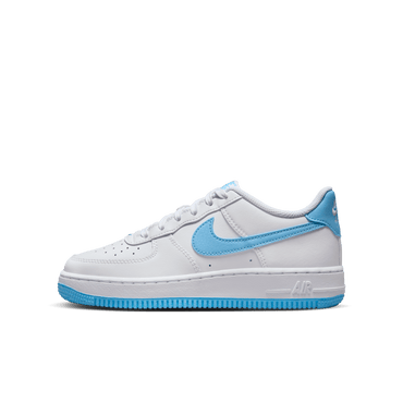 GIÀY AIR FORCE 1 (GS) - WHITE/AQUARIUS BLUE-WHITE