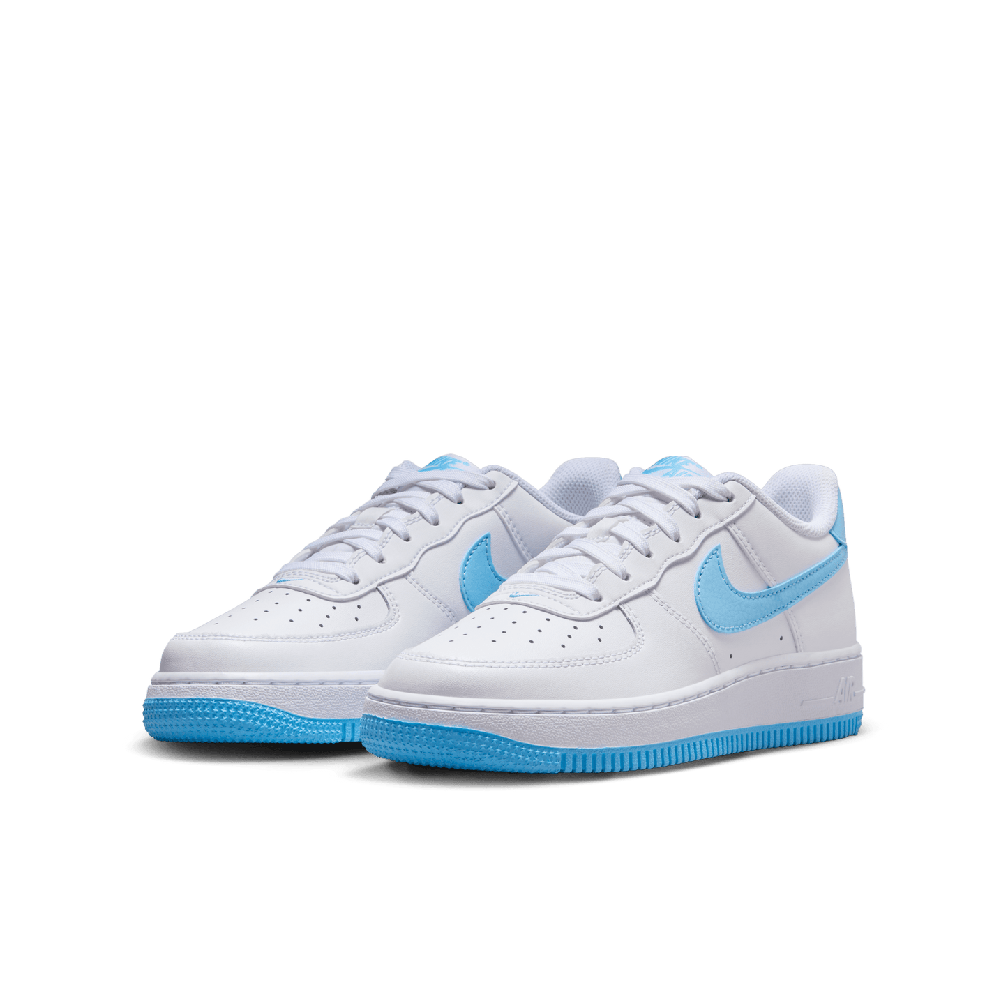 GIÀY AIR FORCE 1 (GS) - WHITE/AQUARIUS BLUE-WHITE