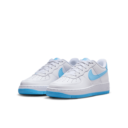 GIÀY AIR FORCE 1 (GS) - WHITE/AQUARIUS BLUE-WHITE