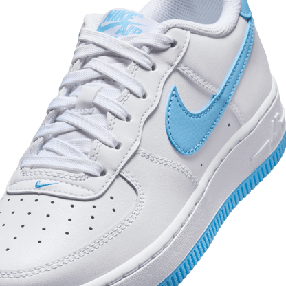 GIÀY AIR FORCE 1 (GS) - WHITE/AQUARIUS BLUE-WHITE