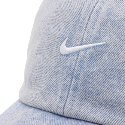 NÓN NIKE U NK CLUB CAP U CB DENIM - WORK BLUE/WHITE