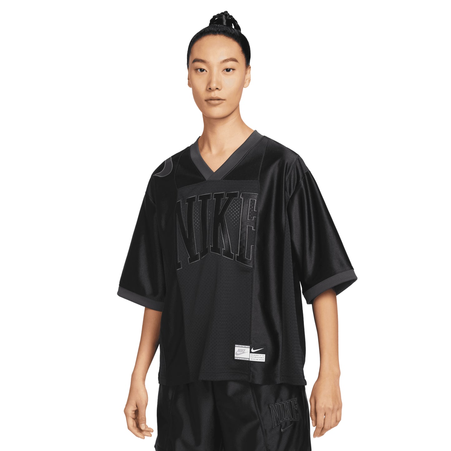 ÁO NỮ AS W NSW STREET SS GX JRS - BLACK/ANTHRA