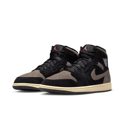 GIÀY AIR JORDAN 1 MID SE - BLACK/OLVGRY