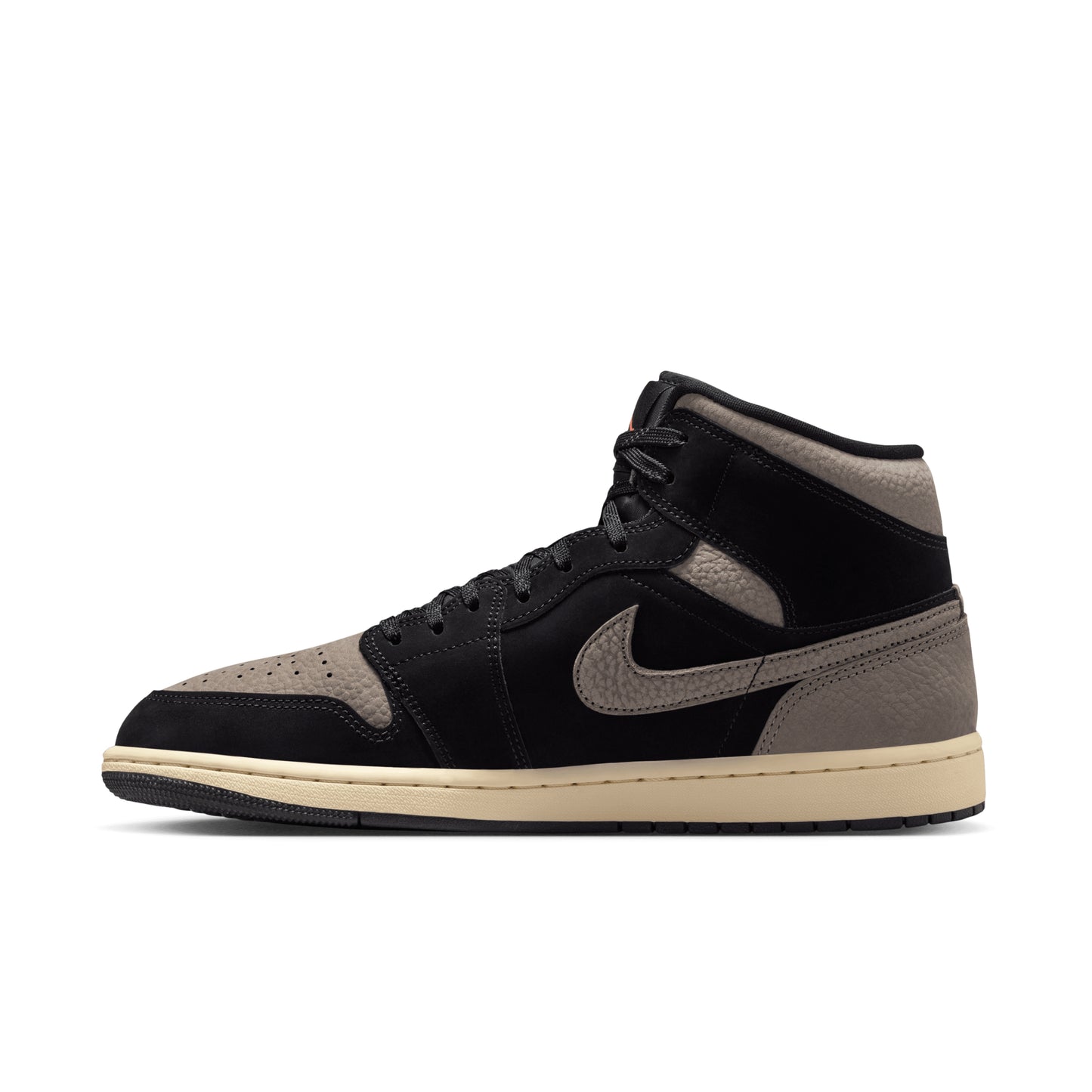 GIÀY AIR JORDAN 1 MID SE - BLACK/OLVGRY